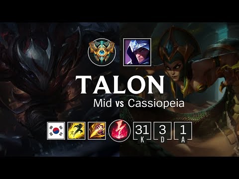 Talon Mid vs Cassiopeia - KR Master Patch 8.24