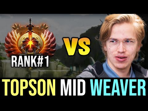 Topson WEAVER - vs RANK 1 IMMO in EU - Mid Lane Battle DOTA 2