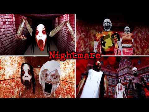 All DVloper Games In Nightmare Mode Full Gameplay - Slendrina Games, Granny All Chapters & The Twins