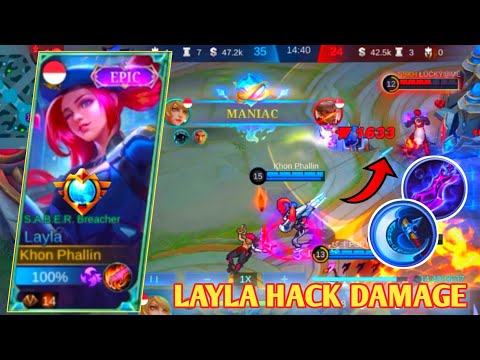 LAYLA HACK DAMAGE | LAYLA VERY HIGH DAMAGE | LAYLA MLBB 🔥