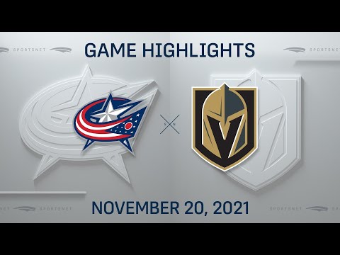 NHL Highlights | Blue Jackets vs. Golden Knights - Nov. 20, 2021