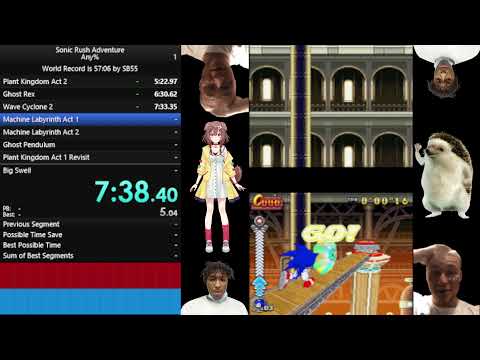 Sonic Rush Adventure Any% Speedrun in 1:02:02