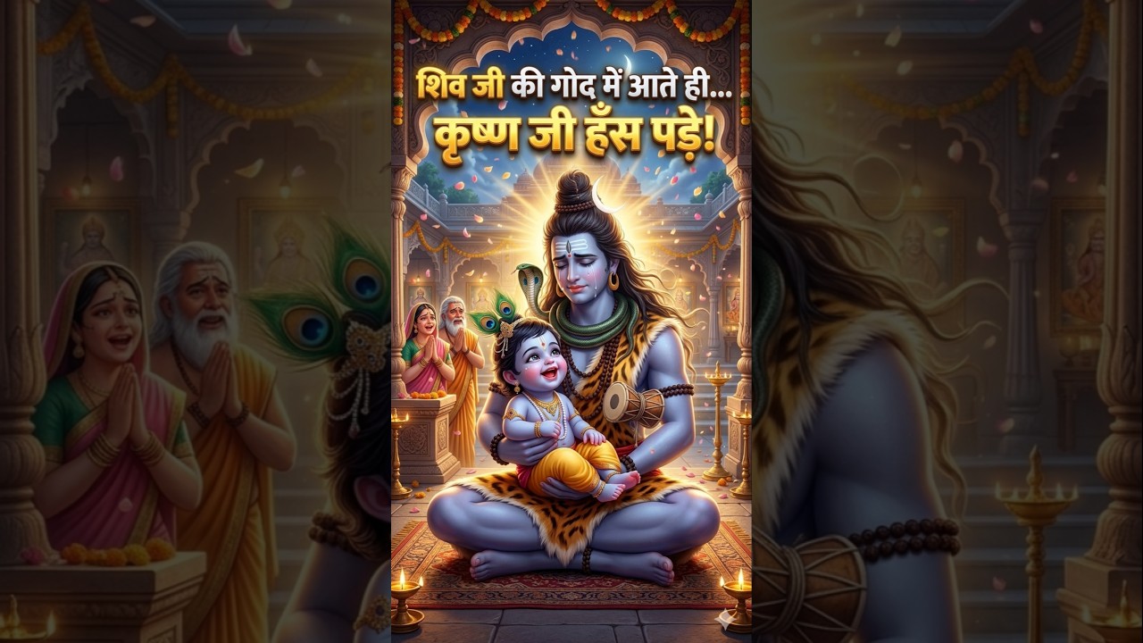 ऐसी कृष्ण-शिव लीला आपने पहले नहीं सुनी होगी 🔱✨#Mahadev #Krishna #LadduGopal #BhaktiStory #Shorts