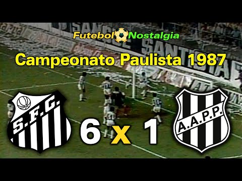 Santos 6 x 1 Ponte Preta - 29-07-1987 ( Campeonato Paulista )