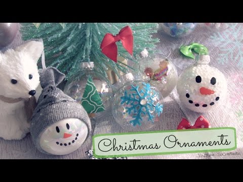 DIY Holiday Ornaments (8 Designs) | SoCraftastic
