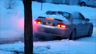 preview picture of video 'Greenfield Ohio Ghetto Ice Storm Lincoln LS Stuck In The Snow Burnout'