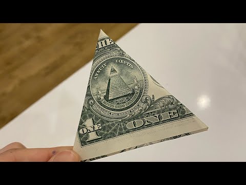 Як скласти долар трикутником ?