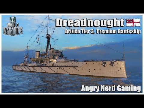 World of Warships:  HMS DREADNOUGHT, British Tier-3, Premium Battleship