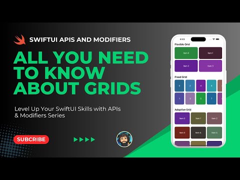 Adaptive, Flexible and Fixed Grids - LazyVGrid, LazyHGrids | SwiftUI APIs & Modifiers