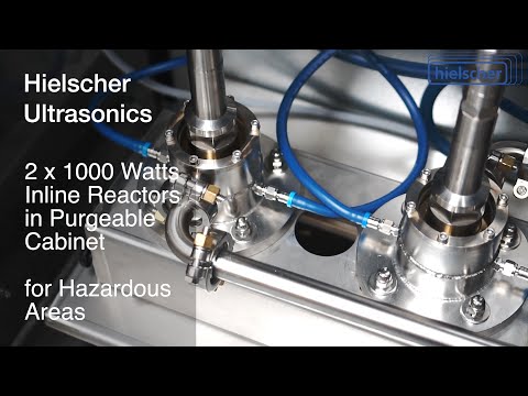 2x 1000 Watts Ultra-Sonicators in Purgeable Cabinet for Installation in Hazardous Areas