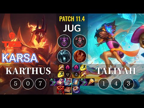 TES Karsa Karthus vs Taliyah Jungle - KR Patch 11.4