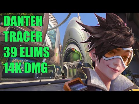 DANTEH PRO TRACER GAMEPLAY 39 ELIMS 14K DMG - GRAND MASTER OVERWATCH SEASON 28