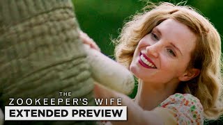 The Zookeeper's Wife | Jessica Chastain Taking Care of Animals