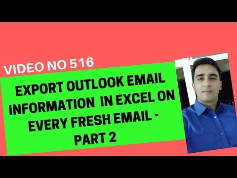 Learn Excel - Video 516 - Export email details to excel on every fresh email