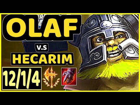 CINKROF (OLAF) vs HECARIM - 12/1/4 KDA JUNGLE GAMEPLAY - EUW Ranked MASTER