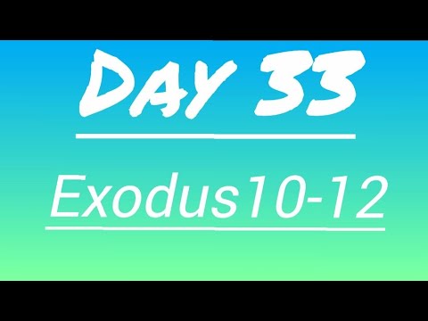 Day 33, Exo 10-12 | Daily Bible Reading | Through the Bible in 1 Year.