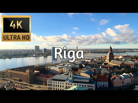 🇱🇻 RIGA, LATVIA [4K] Drone Tour - Best Drone Compilation - Trips On Couch