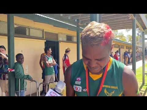Dick Kimber Medallist for the Macdonnell Regional Council Under 18’s, Josiah Minor #territoryfooty