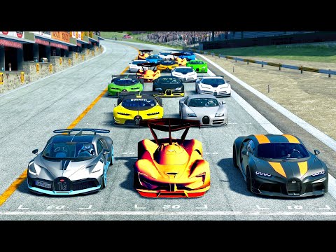 SRT Tomahawk GTR vs Bugatti Hypercars - Drag Race 20 KM