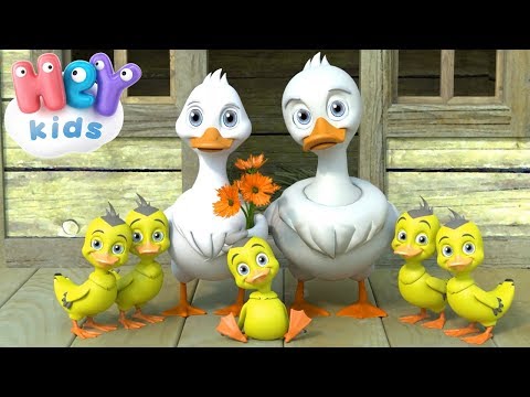 Fem Små Andunger - Barnesanger på Norsk | HeyKids