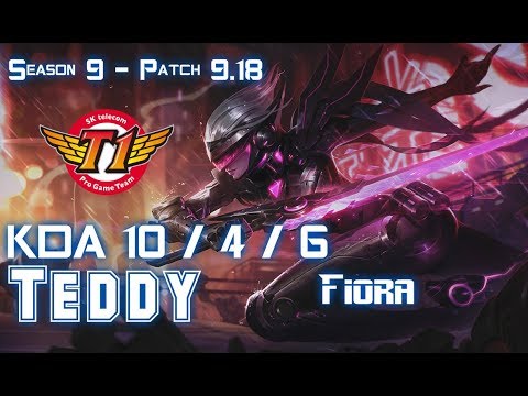 SKT T1 Teddy FIORA vs SINGED Top - Patch 9.18 KR Ranked