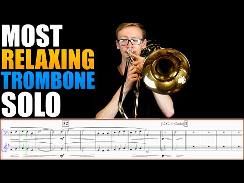 MOST RELAXNG BASS TROMBONE SOLO "Gymnopedie No.1" by Erik Satie. Sheet Music Play Along!