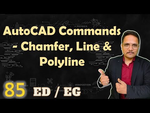 AutoCAD 5 Chamfer Line Polyline Difference between line and polyline Engineering Drawing