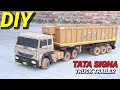 How To Make RC 22 Wheel Tata Signa Truck Trailer From Cardboard And Homemade Ll DIY