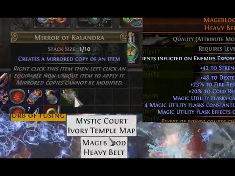 Path of Exile 3.20 - How i Made 2 Mageblood and 1 Mirror in 1weeks with Vaal Temple Farming