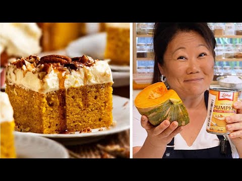 Watch Video: Pumpkin Cake - with cream cheese maple frosting
