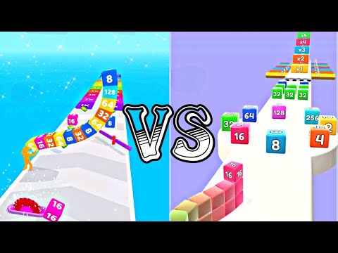 Cube Run 2048 VS Cube Run 2048 (android) Gameplay
