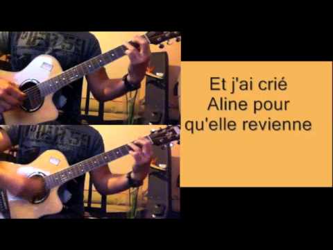 Christophe - Aline - karaoké sur guitare acoustique