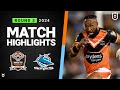 NRL 2024 | Wests Tigers v Sharks | Match Highlights