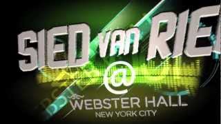SIED VAN RIEL @ Webster Hall NYC - "Carved By Your Hands"