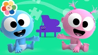 Laughing With Funny GooGoo &amp; GaaGaa Baby | Piano Music for Babies + More Musical Instruments Sounds