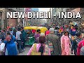 New Delhi, Paharganj - Walking EXTREMLY BUSY Streets | India Walking Tour 4K HDR