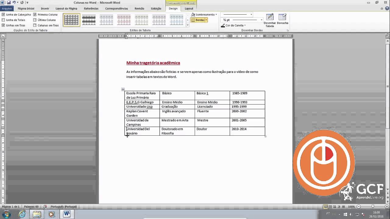 Word 2010: Trabalhar com tabelas no Word 2010
