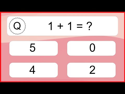 20 Addition Quiz Exercises for Kids