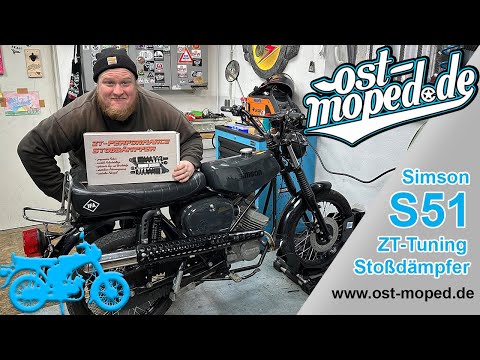 Simson S51 | ZT-Tuning shock absorbers & LED indicators | ost-moped.de