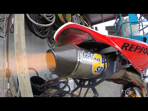 Honda CBR 1000 RR Nicky Hayden Replica Brutal Flame Spitting Leovince Titanium Full Exhaust System
