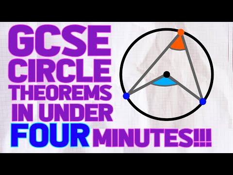 Revise Circle Theorems for GCSE Maths (IN UNDER 4 minutes!!!)
