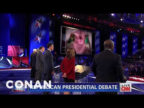 Skype Pervert Interrupts Tea Party Debate | CONAN on TBS