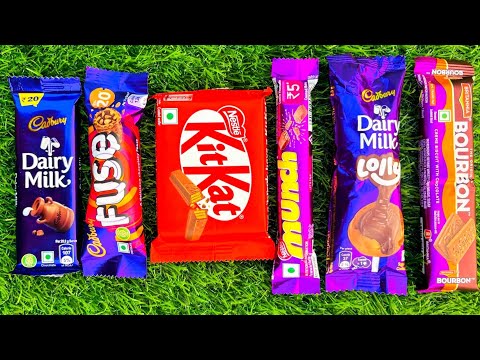 ASMR Most Popular Candys / some lots of colorful rainbow lollipop candy / unpacking chocolate eat