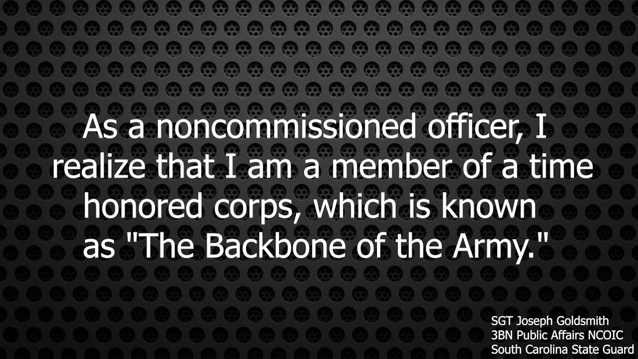NCO Creed - The Creed of the Noncommissioned Officer