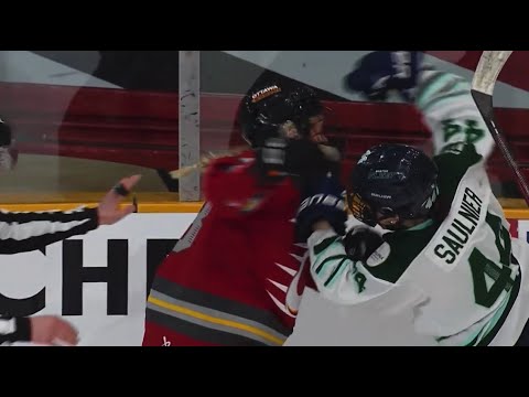 First PWHL fight - Tereza Vanišová vs Jill Saulnier - Boston Fleet at Ottawa Charge 2/25/25