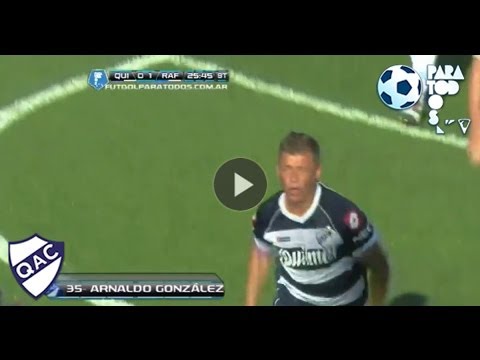 Gol González. Quilmes 1 - Rafaela 1. Torneo Inicial 2013. Fecha 12. Fútbol Para Todos.