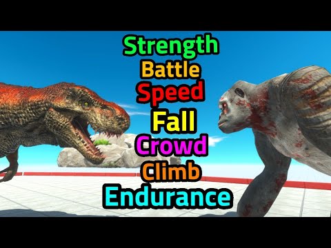 Battle ability T-rex vs old Goro Animal Revolt Battle Simulator