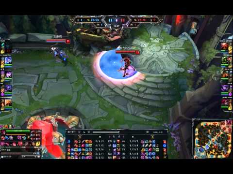 [쿼드라킬] jin Air Kuzan 미드 카타리나 VS 미드 아지르 Lacteaaaaaaaa (18/1/6)
