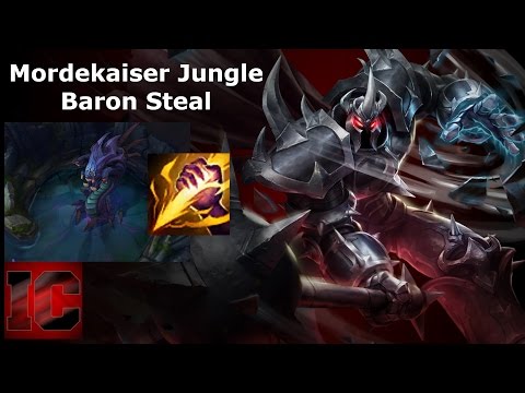 MORDEKAISER JUNGLE STEALS BARON! | #LeagueOfLegends (Season 7 Ranked)