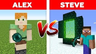 Download lagu Minecraft - ENDER PEARL BATTLE / Alex vs Steve Part 4 mp3